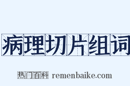 病理切片组词是什么意思的图片